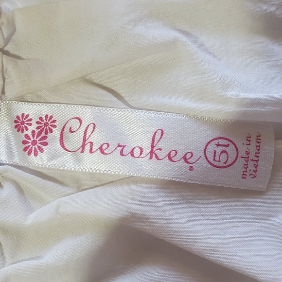 CHEROKEE Ombre Orange/White Sleeveless Ruffled Tank Cotton Dress, 5T - Picture 4 of 6